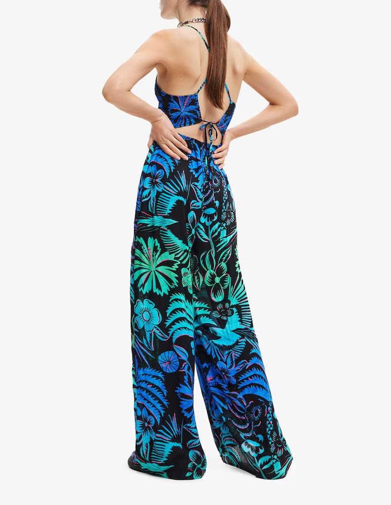 rinascente Desigual Long tropical strappy jumpsuit