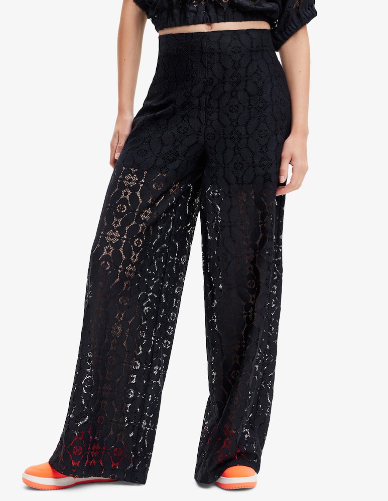 rinascente Desigual Pantaloni pizzo trasparenze