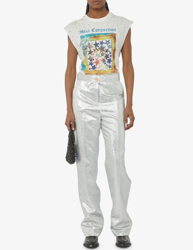 rinascente Desigual Maglietta discoteca borchie - Bianco