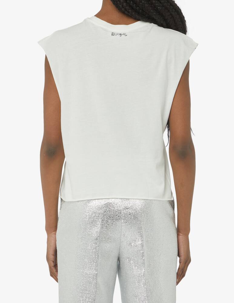 rinascente Desigual Maglietta discoteca borchie - Bianco