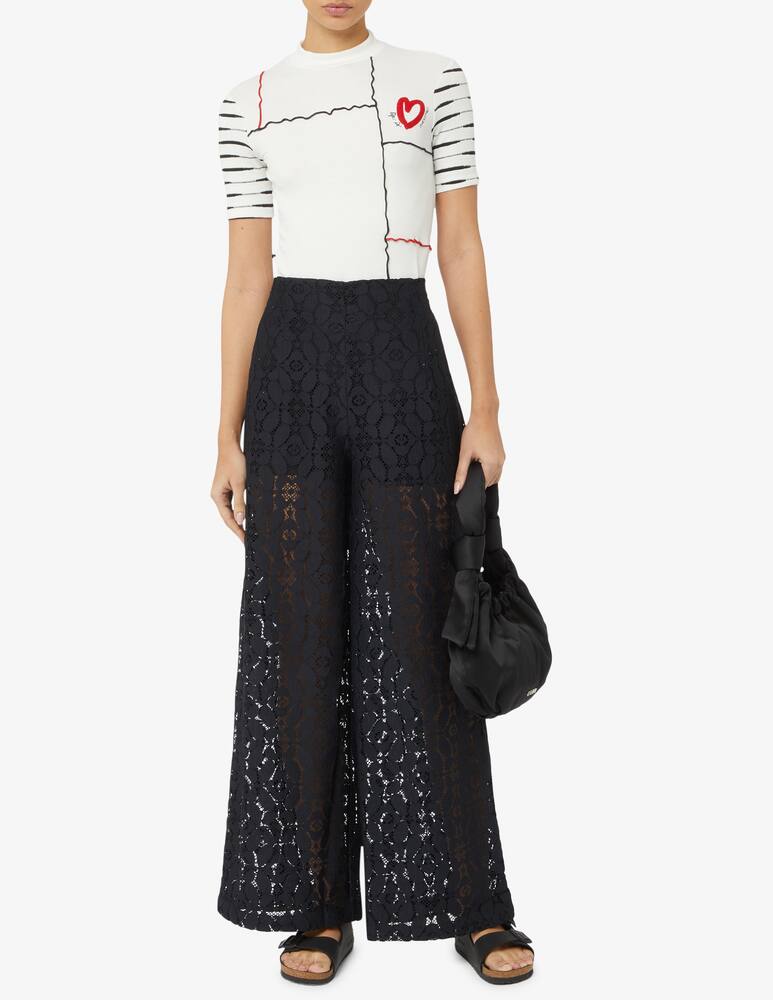 rinascente Desigual Maglietta corta toppa costine - Bianco