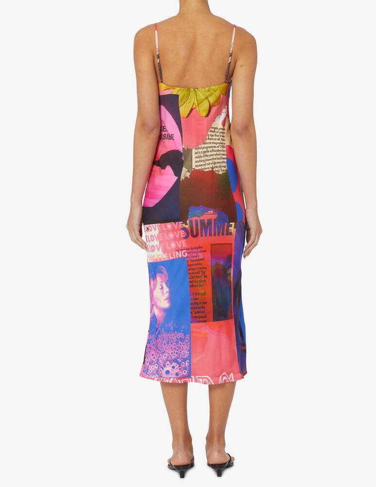 rinascente Desigual Collage lingerie midi dress