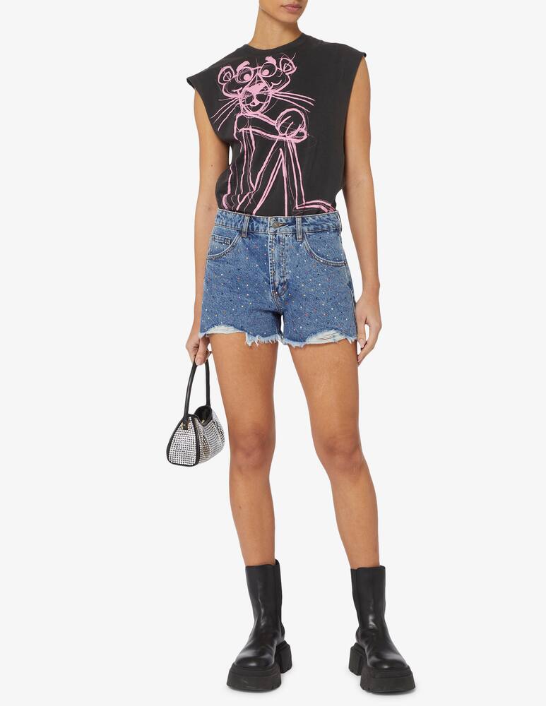 rinascente Desigual Strass denim shorts