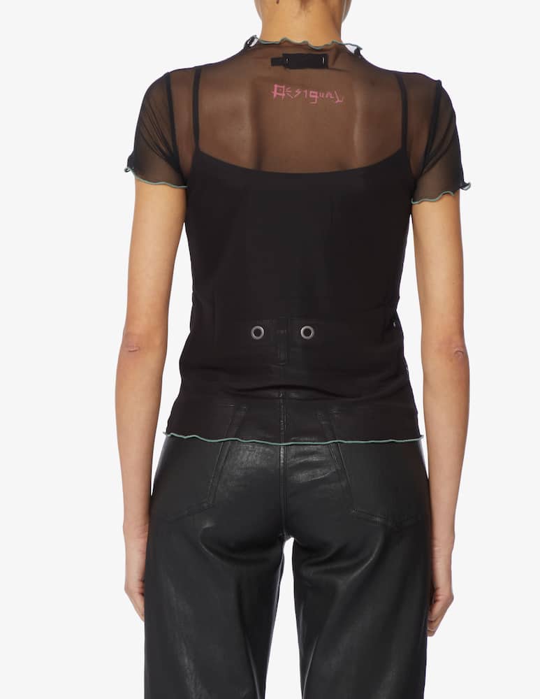 rinascente Desigual T-shirt in tulle slim - Nero