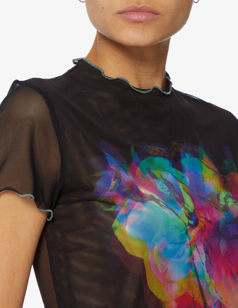 rinascente Desigual T-shirt in tulle slim - Nero