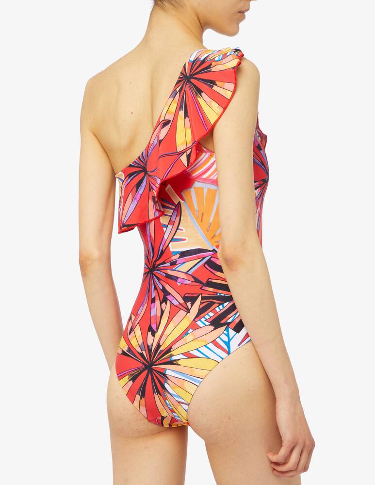 rinascente Desigual Asymmetrical flounce one-piece swimsuit
