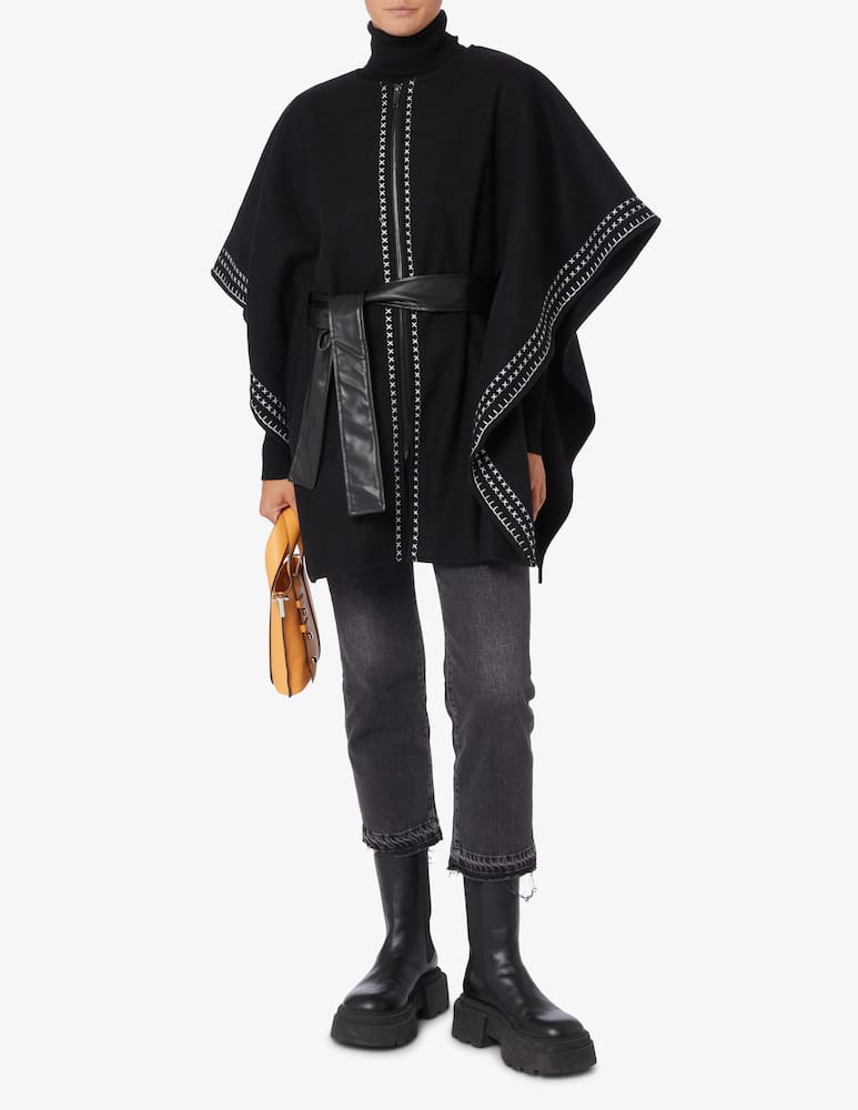 rinascente Desigual Poncho cintura ricamata