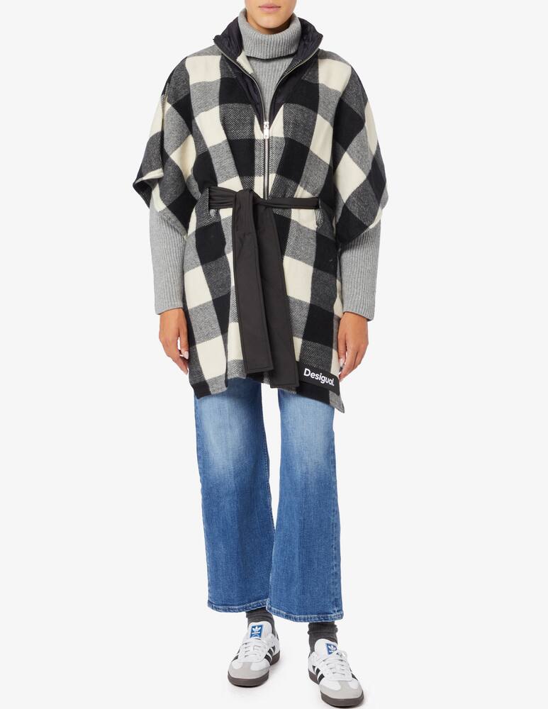 rinascente Desigual Checked belted poncho