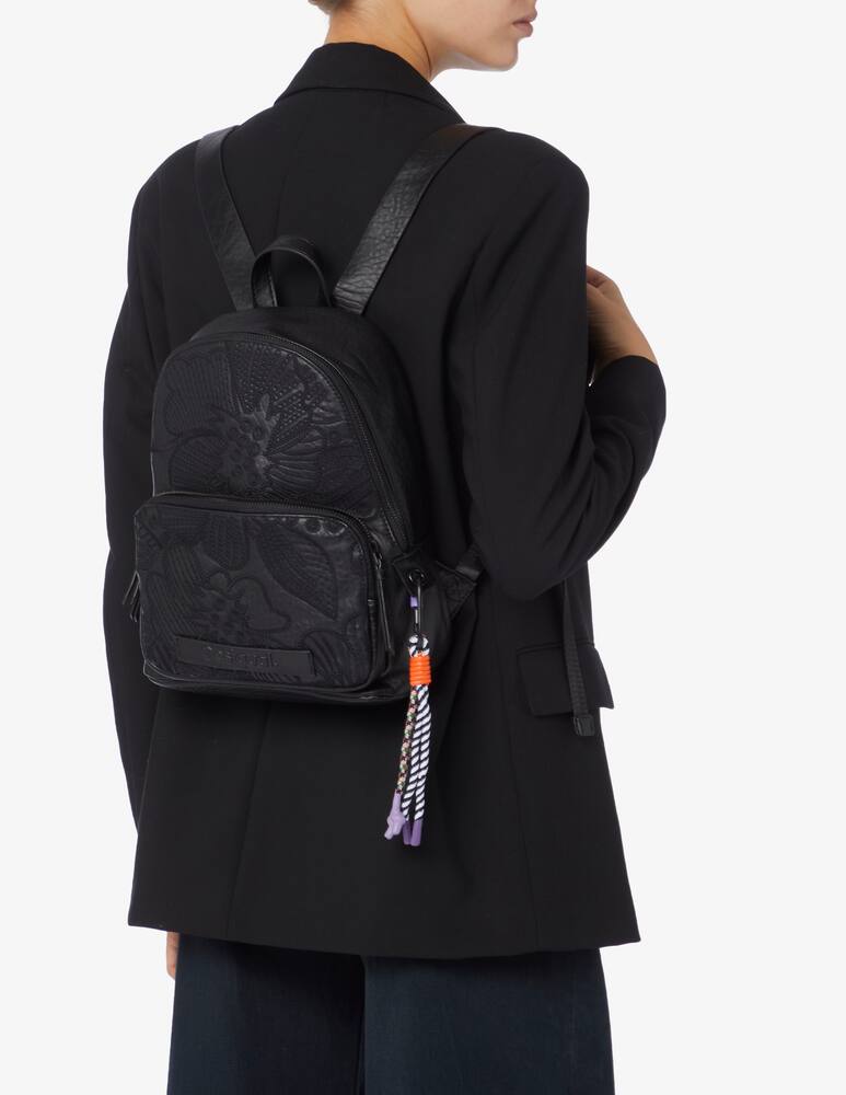 rinascente Desigual Zaino piccolo fiore ricamato