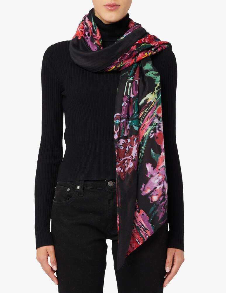 rinascente Desigual Foulard floreale rettangolare