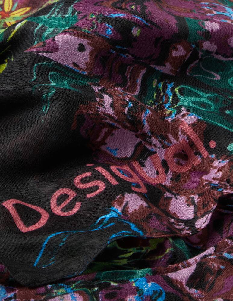 Desigual Rectangular floral scarf - picture 3 Desigual Rectangular floral scarf - picture 3