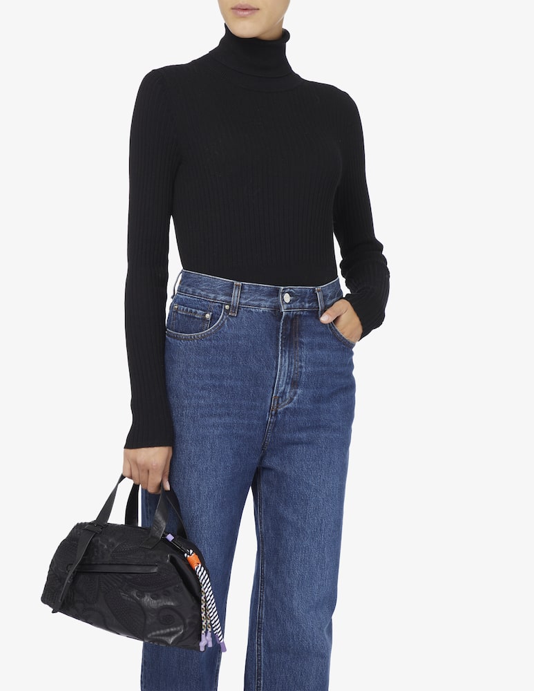 rinascente Desigual Borsa media ricamata fiori