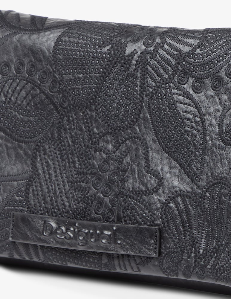 rinascente Desigual Embroidered flowers medium shoulder bag