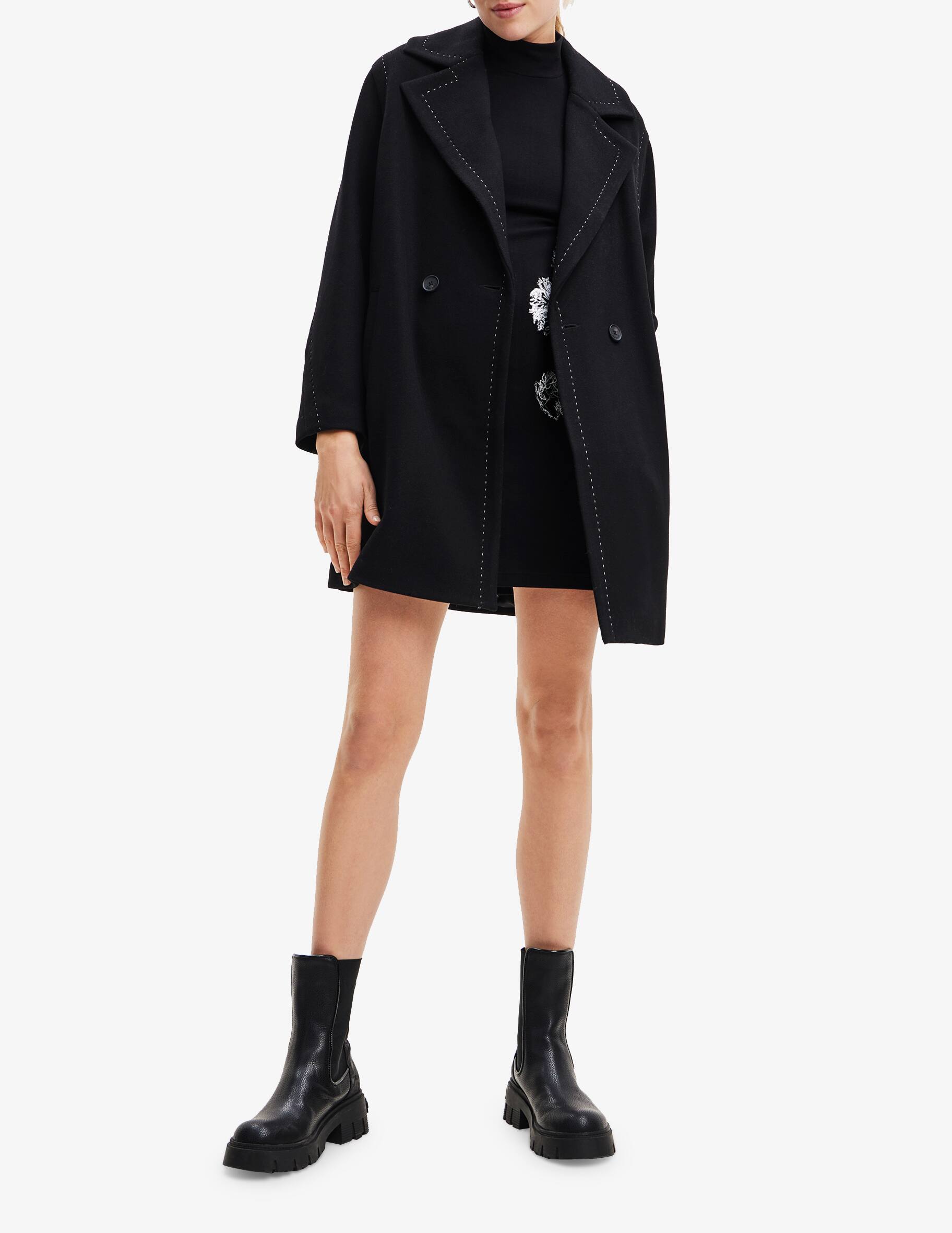 Manteau trench effet suédine gris pour femme I