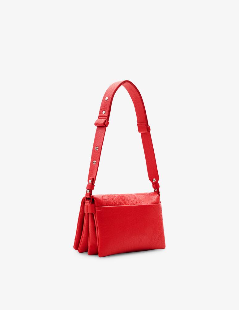 rinascente Desigual Borsa a tracolla M con fiori ricamati