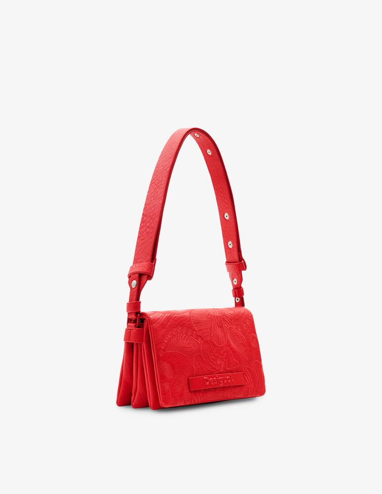 rinascente Desigual Borsa a tracolla M con fiori ricamati