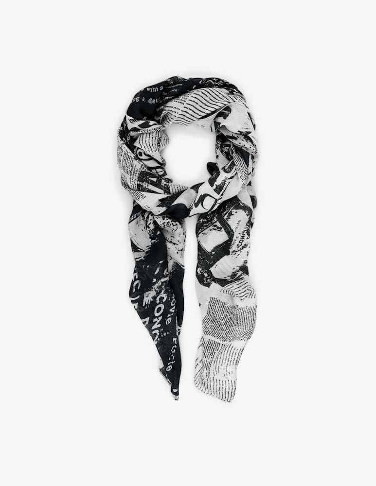 rinascente Desigual Foulard stampa giornale