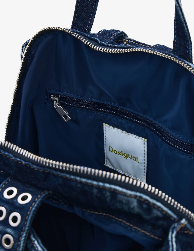 Desigual Zaino in jeans mini - immagine 5