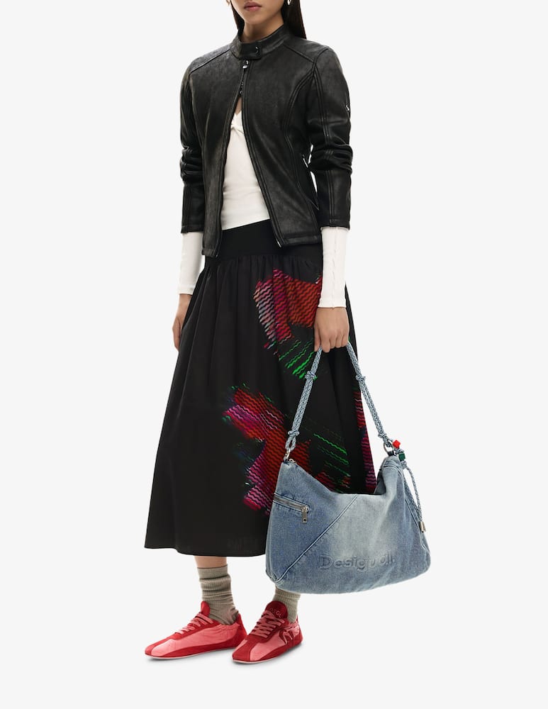 rinascente Desigual Borsa hobo in jeans Leiria