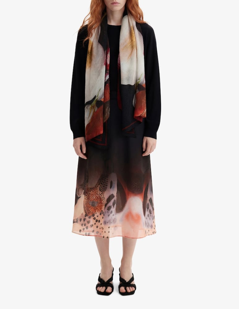 rinascente Desigual Foulard floreale plissettato