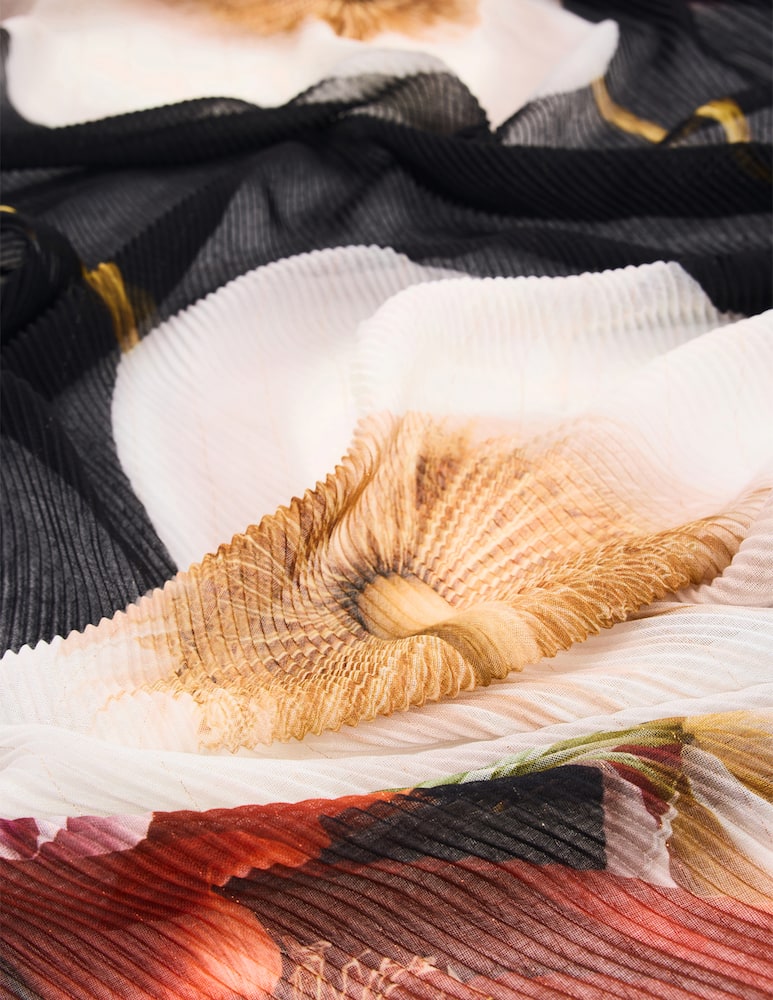 rinascente Desigual Foulard floreale plissettato