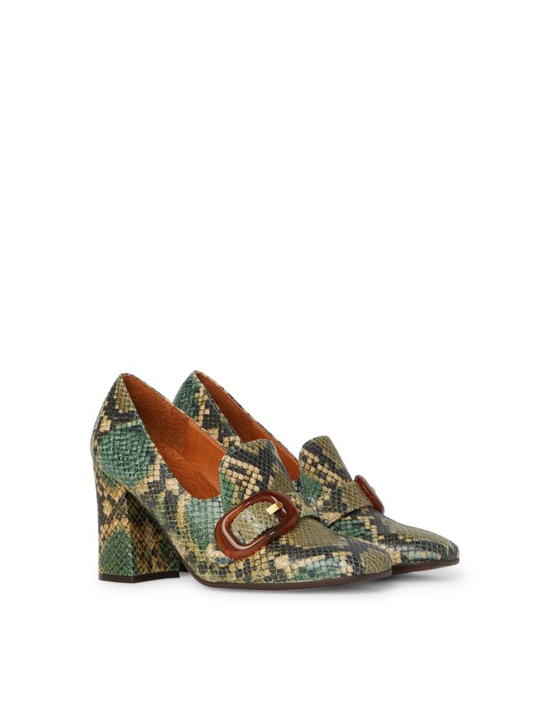 rinascente Chie Mihara Raidis buckle python print pumps