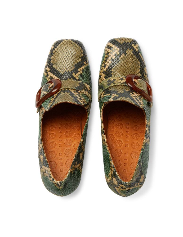 rinascente Chie Mihara Raidis buckle python print pumps