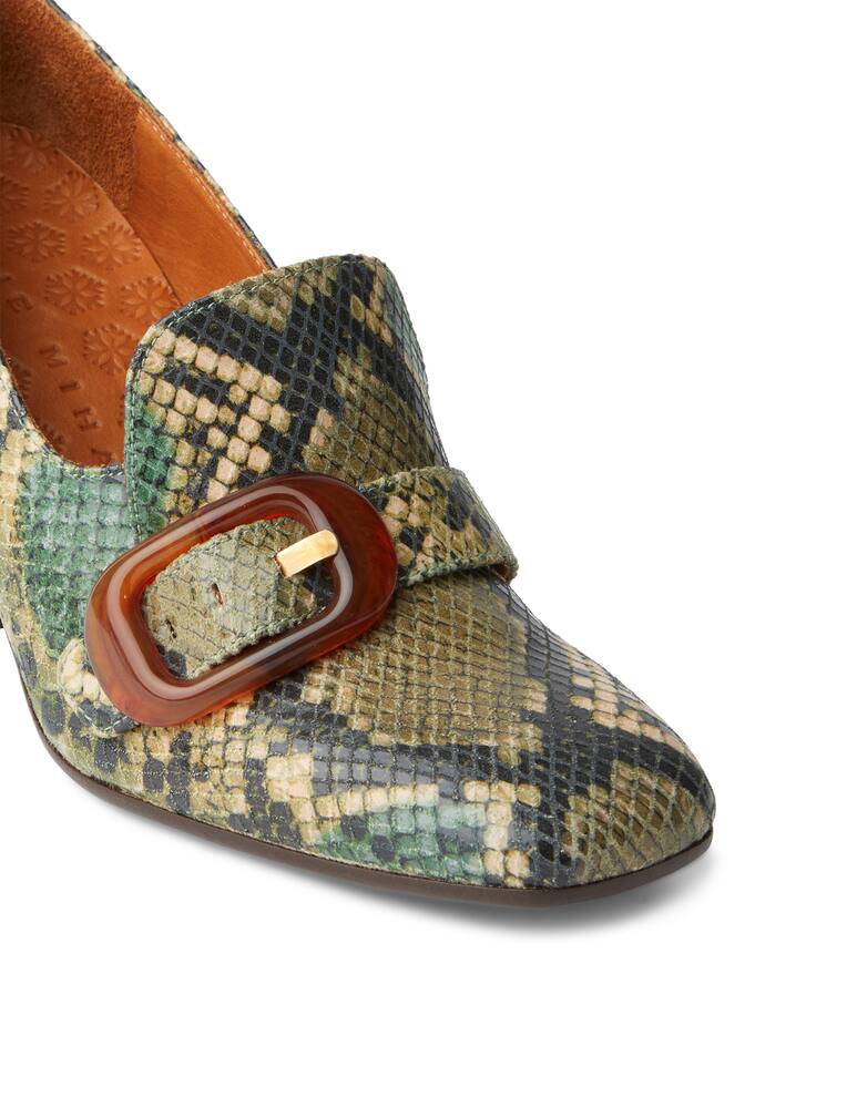 rinascente Chie Mihara Raidis buckle python print pumps