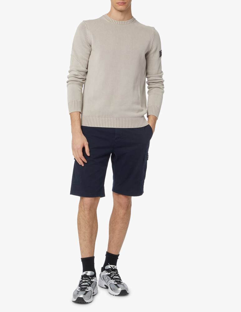 Ecoalf Washed cotton roundneck sweater - beige - picture 2