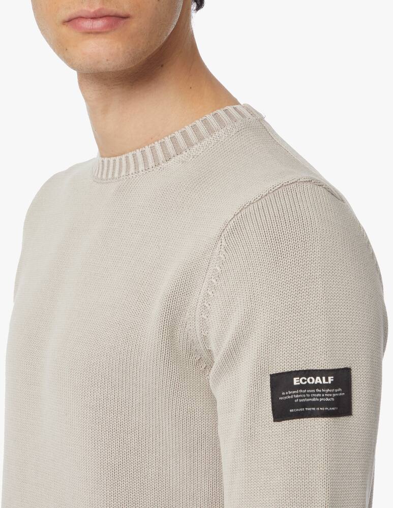 Ecoalf Washed cotton roundneck sweater - beige - picture 4
