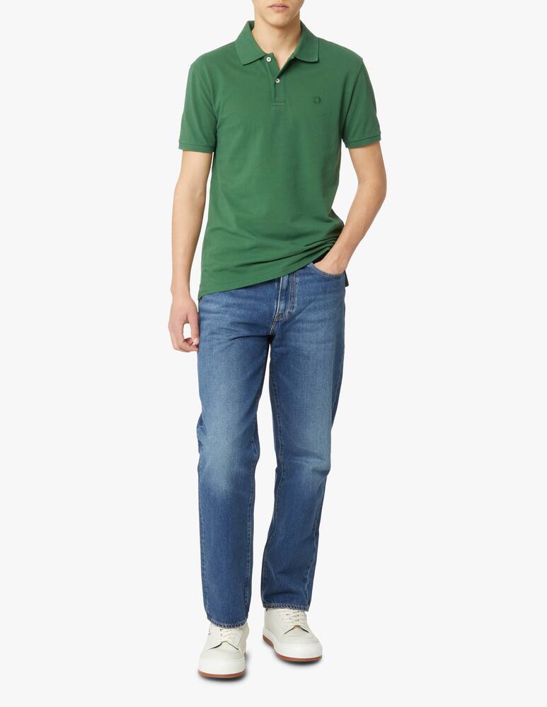 rinascente Ecoalf Washed piquet short sleeve polo - green