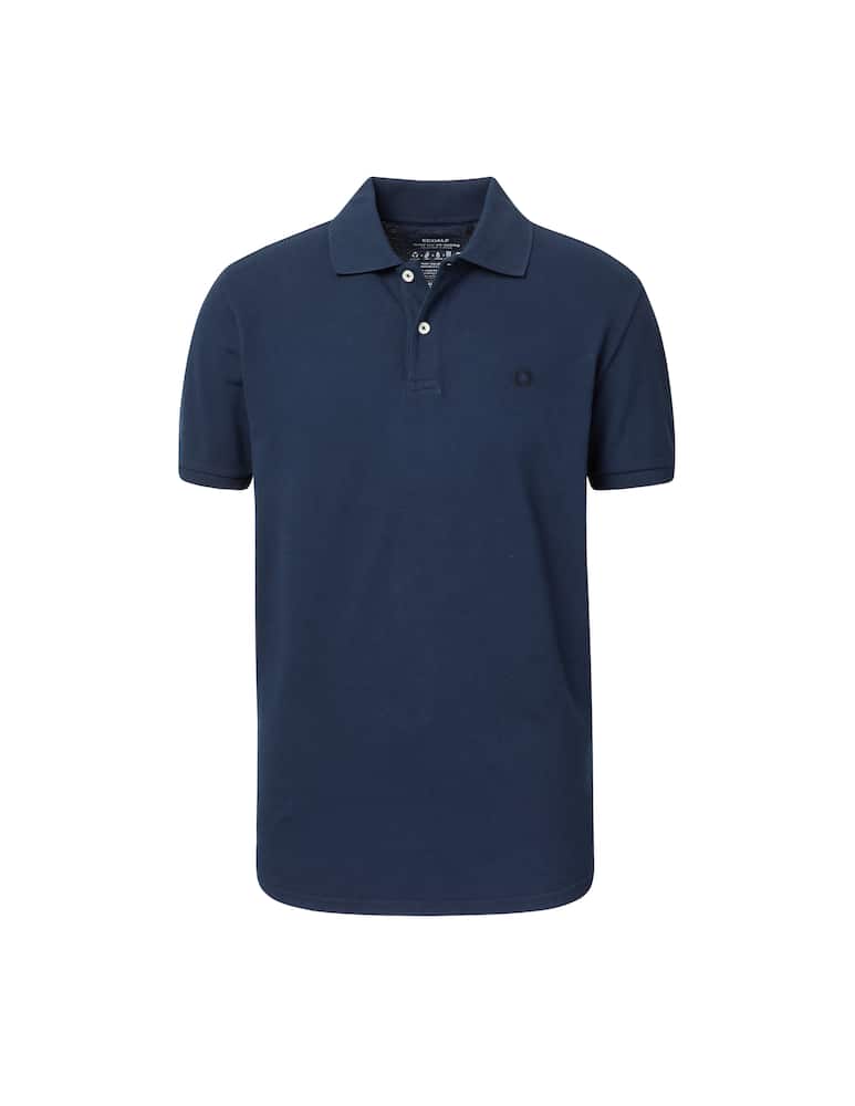 rinascente Ecoalf Washed piquet short sleeve polo - blue