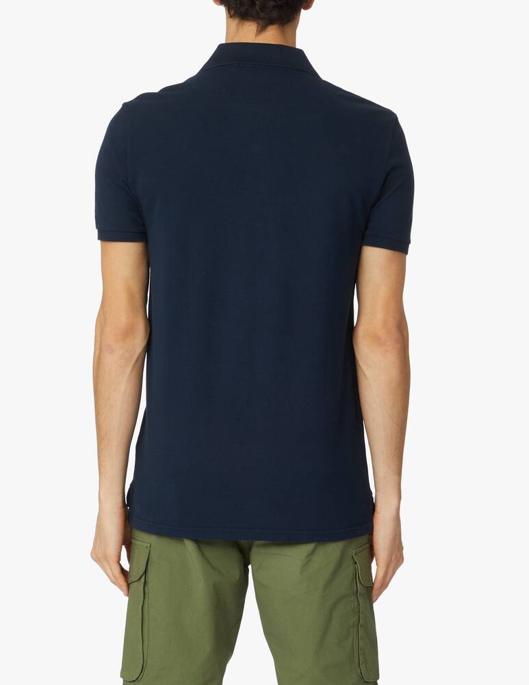 rinascente Ecoalf Washed piquet short sleeve polo - blue