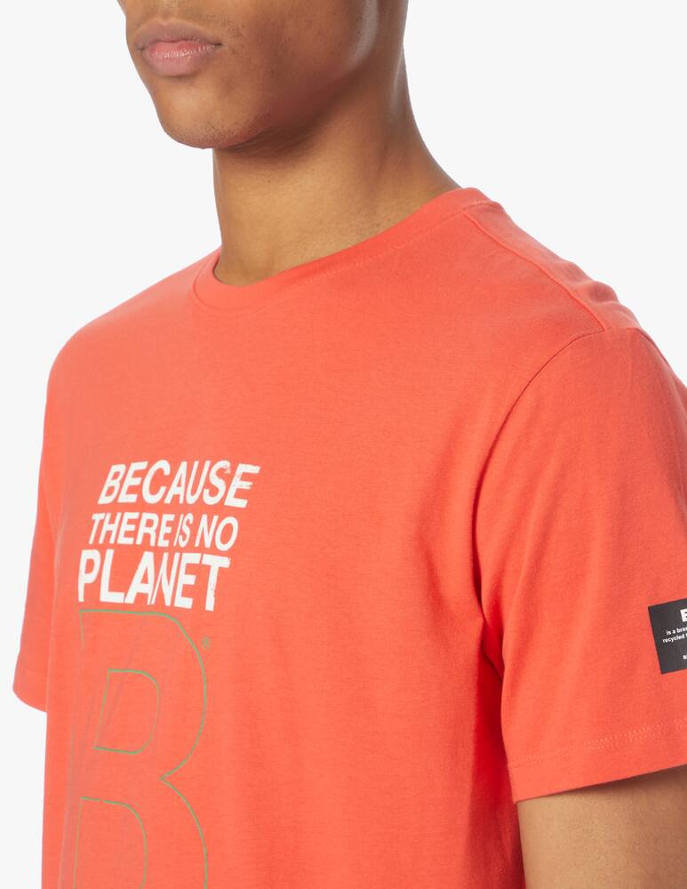 rinascente Ecoalf Maglietta manica corta no planet b big - arancione