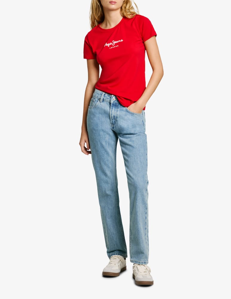 rinascente Pepe Jeans Virginia logo t-shirt
