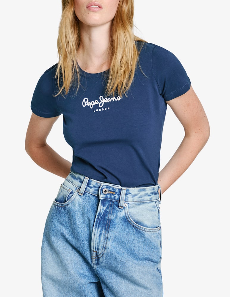 rinascente Pepe Jeans Virginia logo t-shirt