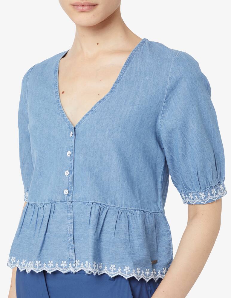 rinascente Pepe Jeans Berta 3/4 sleeve denim shirt