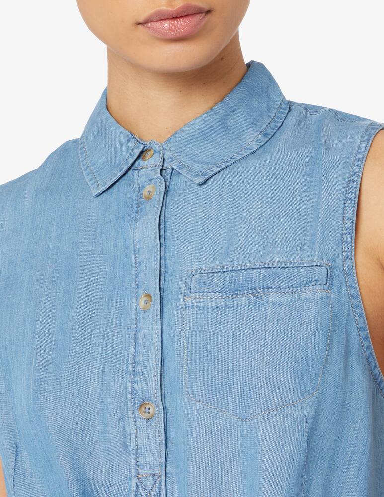 Pepe Jeans Winona sleeveless denim shirt - picture 4 Pepe Jeans Winona sleeveless denim shirt - picture 4