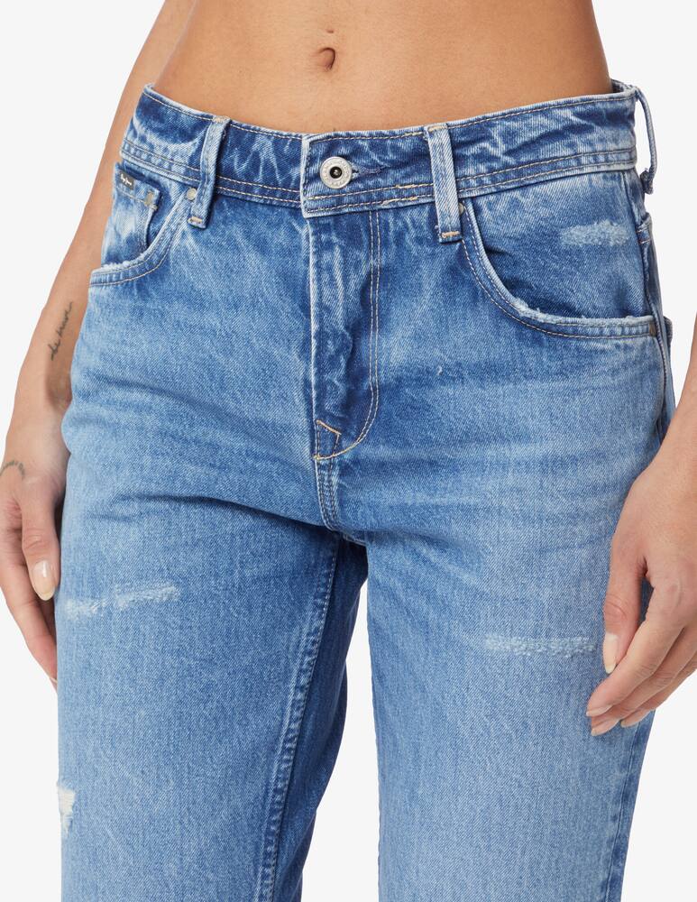 rinascente Pepe Jeans High rise mom carrot destroyed jeans