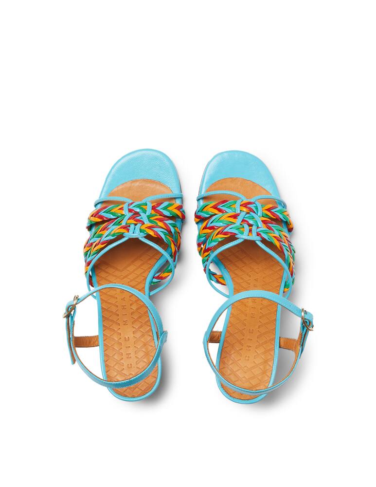 rinascente Chie Mihara Bari leather helled sandals - light blue