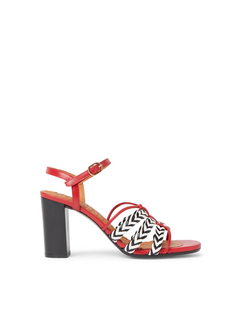 rinascente Chie Mihara Bari leather helled sandals - red