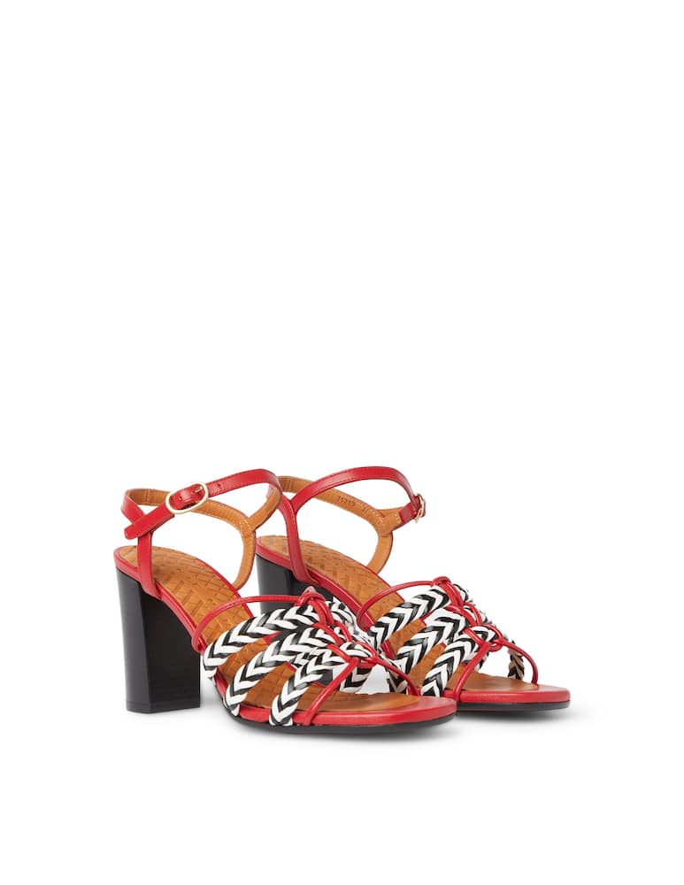 rinascente Chie Mihara Bari leather helled sandals - red