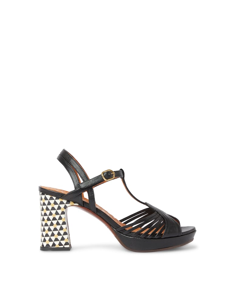 Chie Mihara Sandali con tacco mosaico Kinja - nero - immagine 1