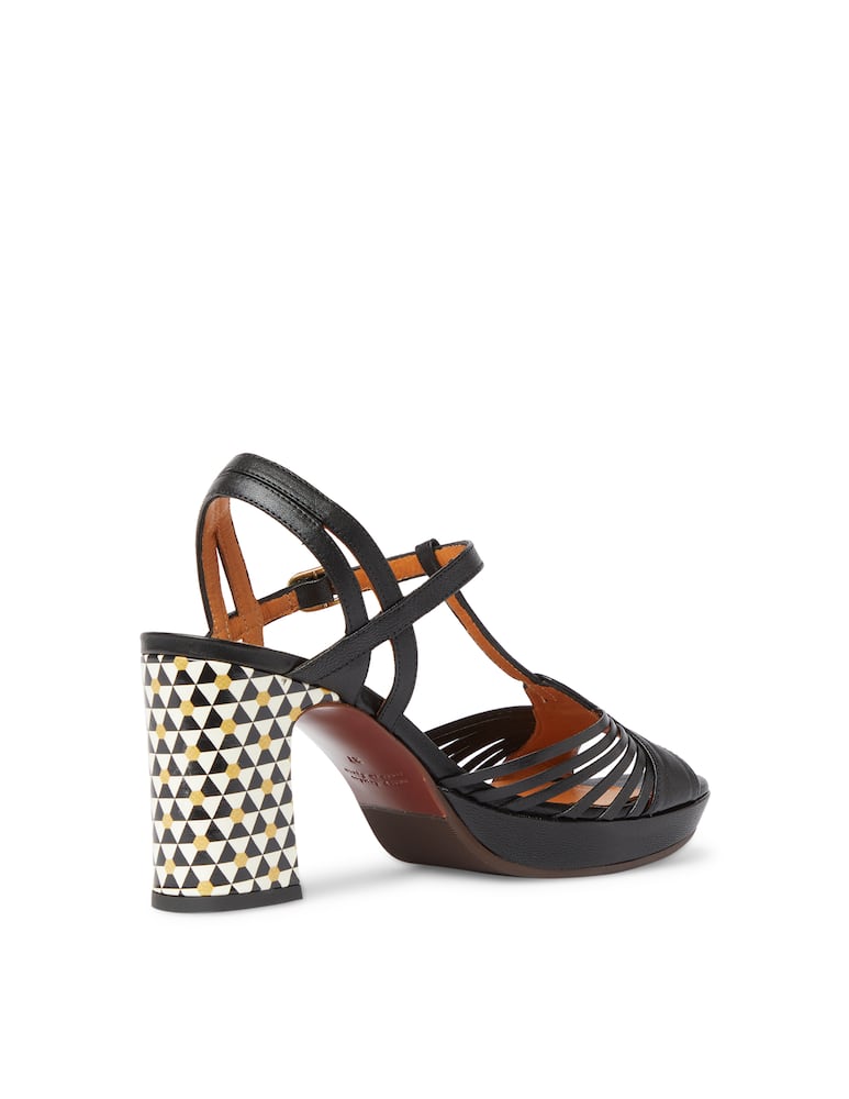 rinascente Chie Mihara Kinja mosaic heel sandals - black