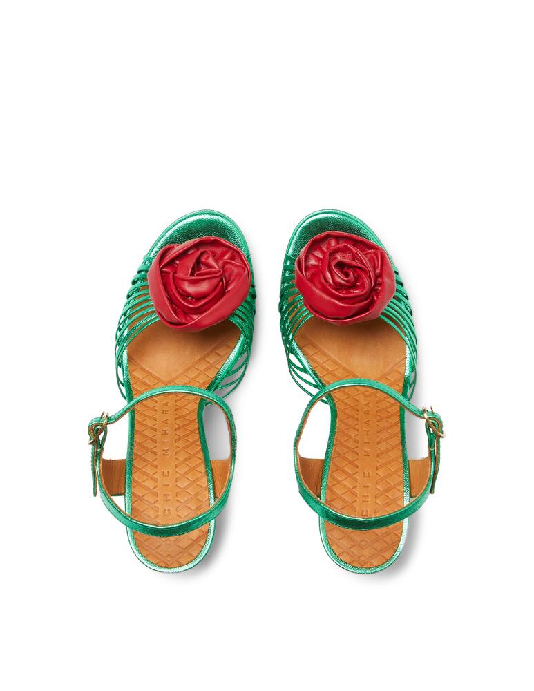 rinascente Chie Mihara Metflower leather platform - green