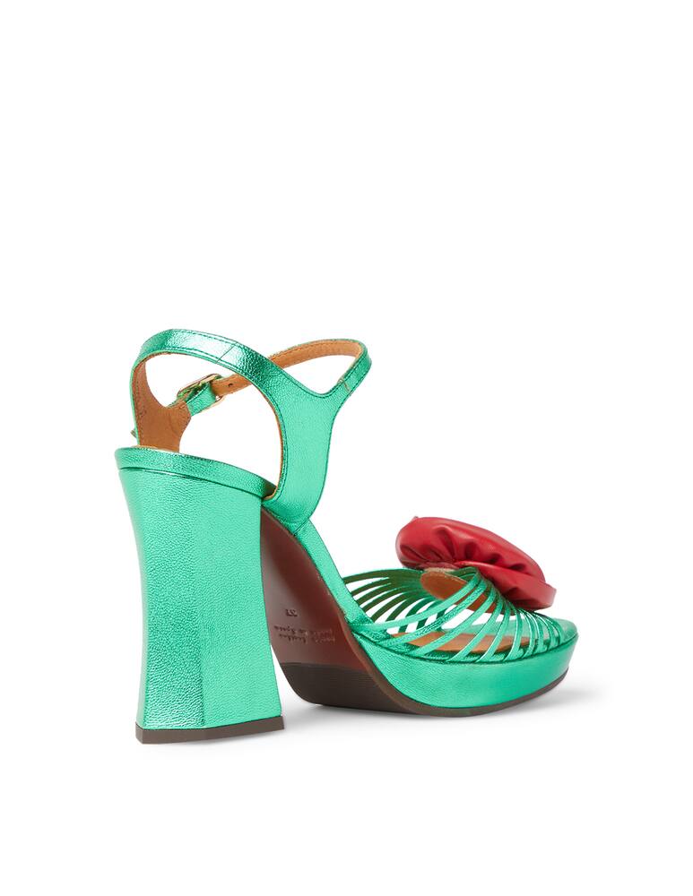 rinascente Chie Mihara Metflower leather platform - green