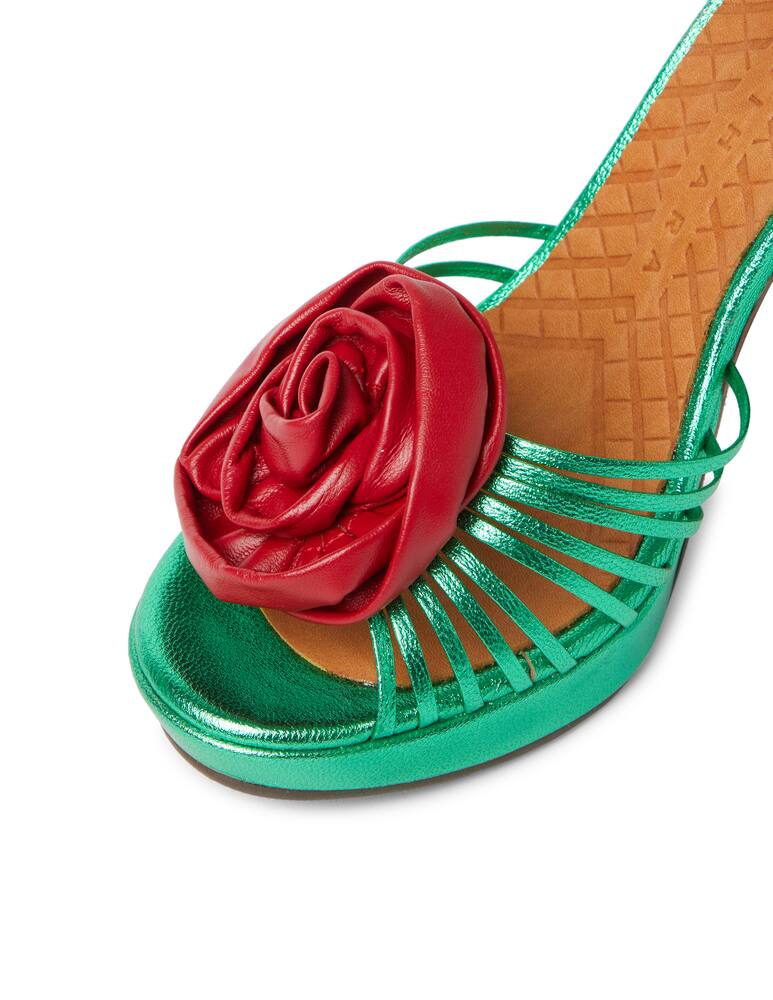 rinascente Chie Mihara Metflower leather platform - green