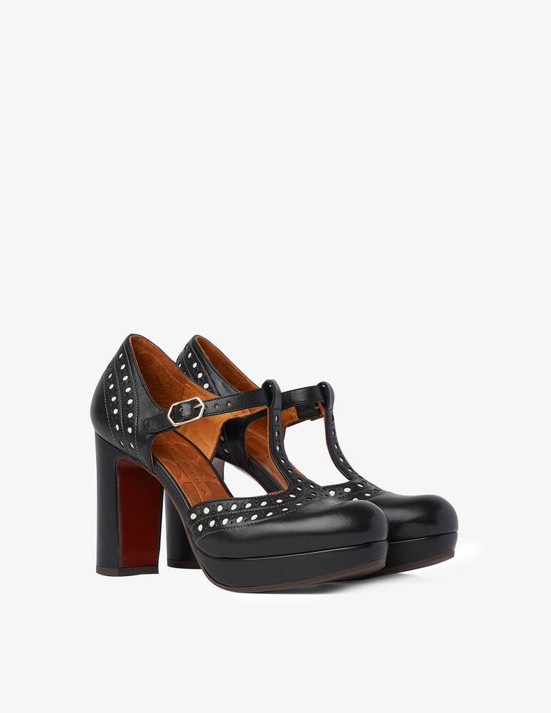 rinascente Chie Mihara Yeruru-L leather pump - Black