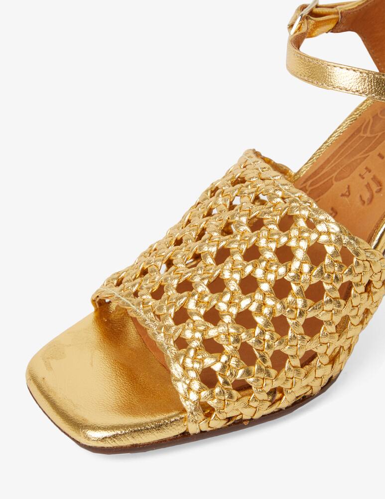 rinascente Chie Mihara Pausa perforated leather heeled sandals