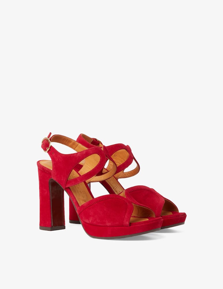 rinascente Chie Mihara Caisa suede heeled sandals